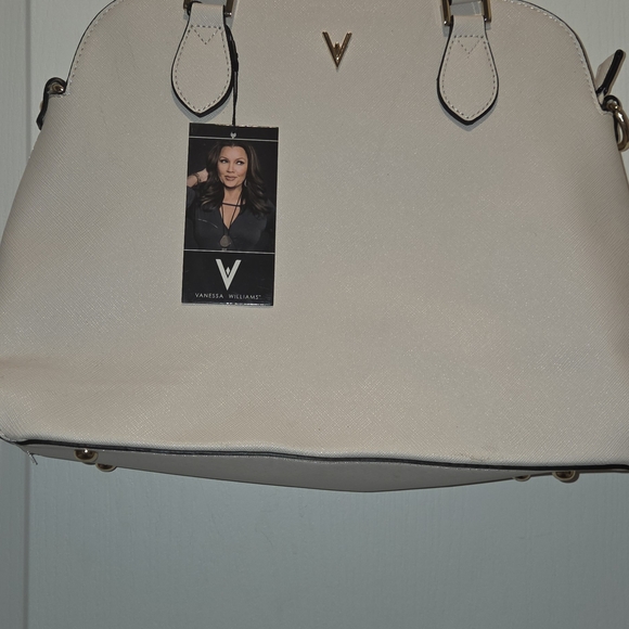 Vanessa Williams Cream Satchel Bag - Picture 1 of 5